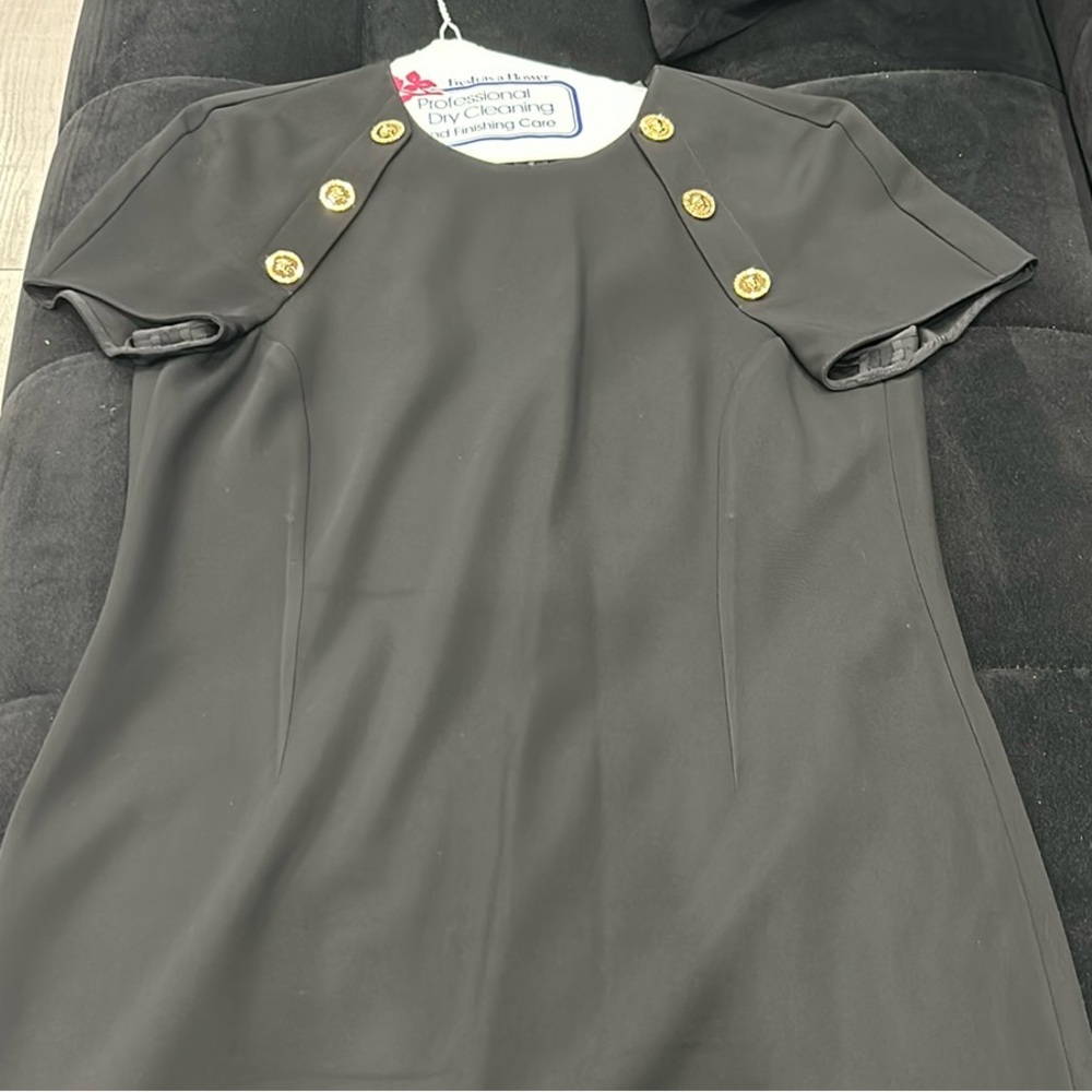 Versace Black Short Sleeve Dress